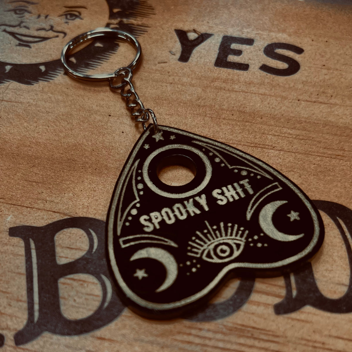 Spooky Shit Planchette Keyring