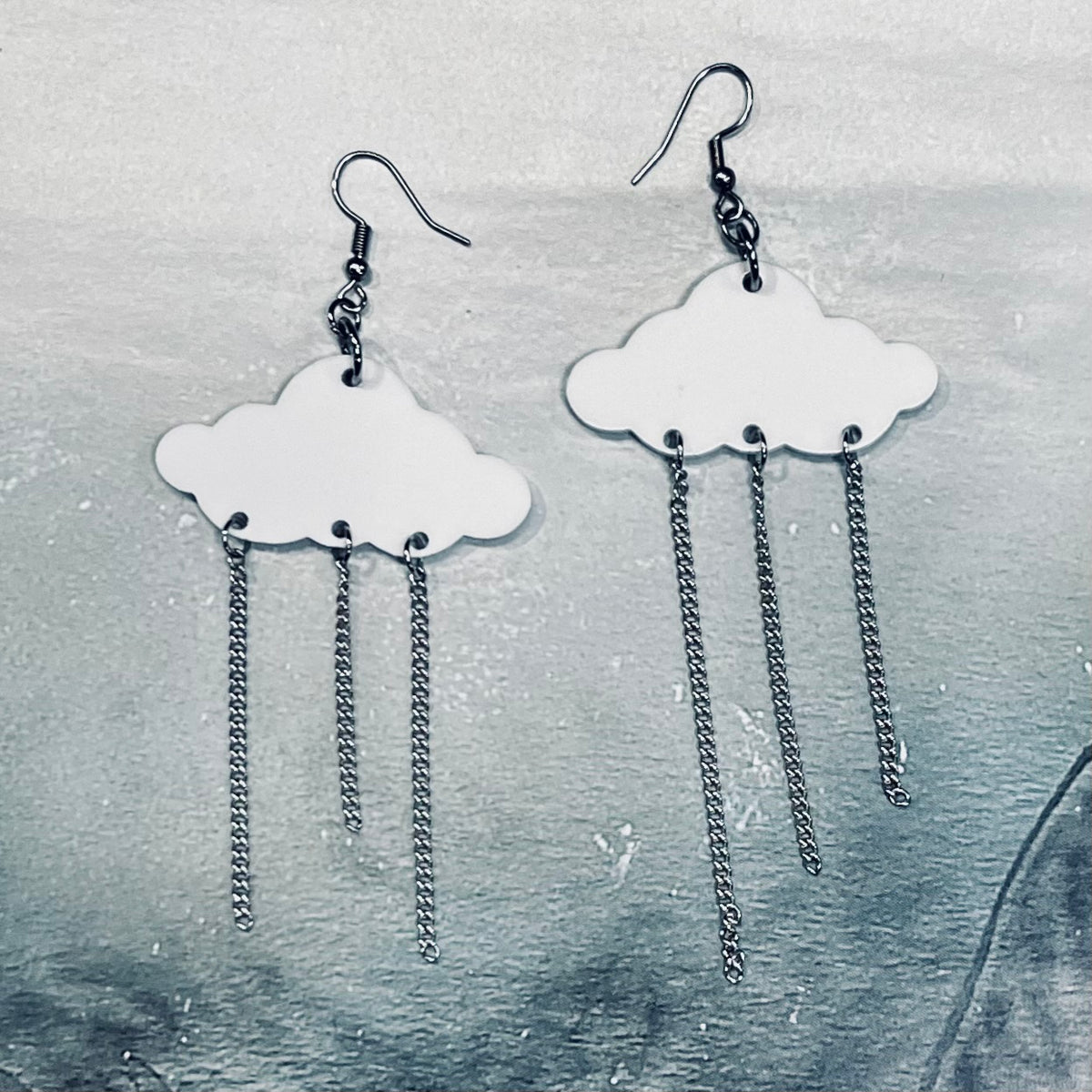 Gloomy Rain Cloud Earrings