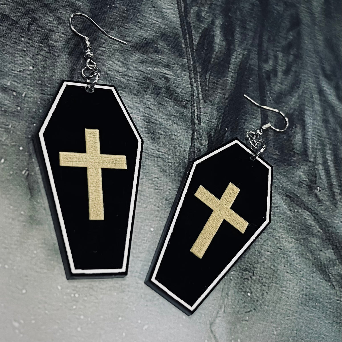 Six Feet Under Coffin Earrings
