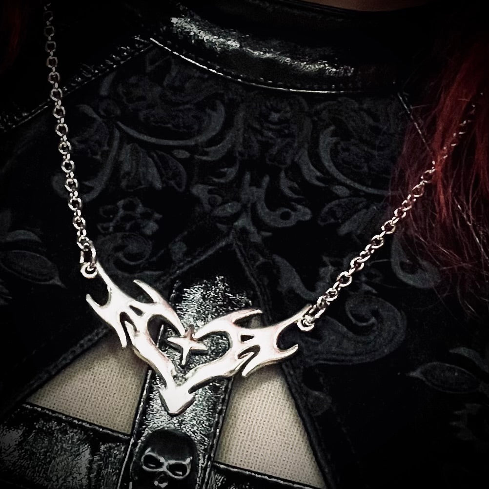 Cybersigilism Tattoo Heart Necklace