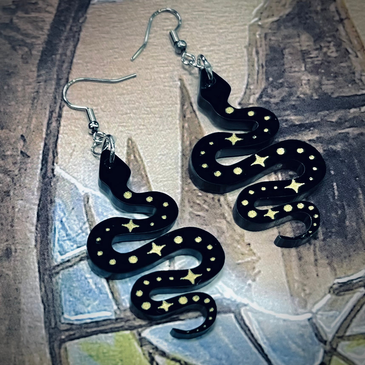 Cosmic Serpent Earrings