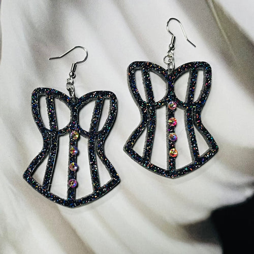 Laced In Corset Earrings
