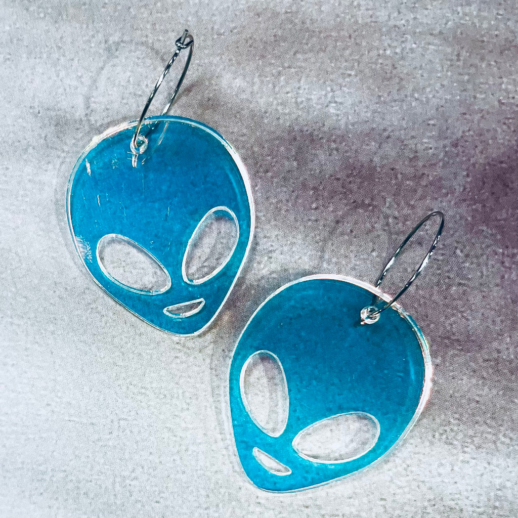 Abductor Alien Hoop Earrings