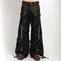 Black Tripp NYC harness pants with D-rings, straps and chains