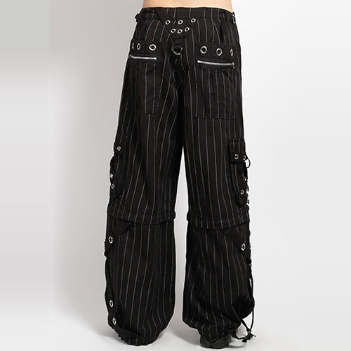 Power Chain Pinstripe Pants in black and white by Tripp NYC