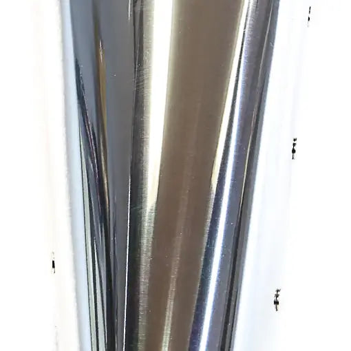 Metal Plate Plain Gauntlet, mirror chrome finish detail