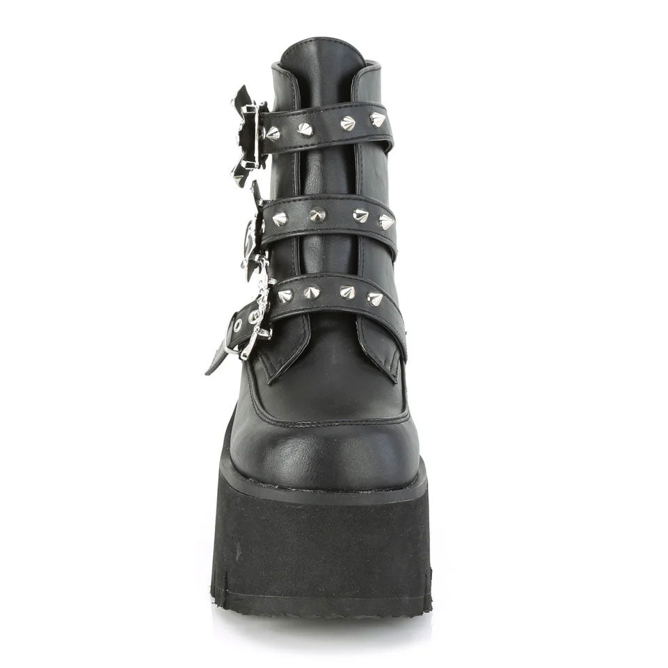 Ashes Cut-Out Platform Ankle Boots