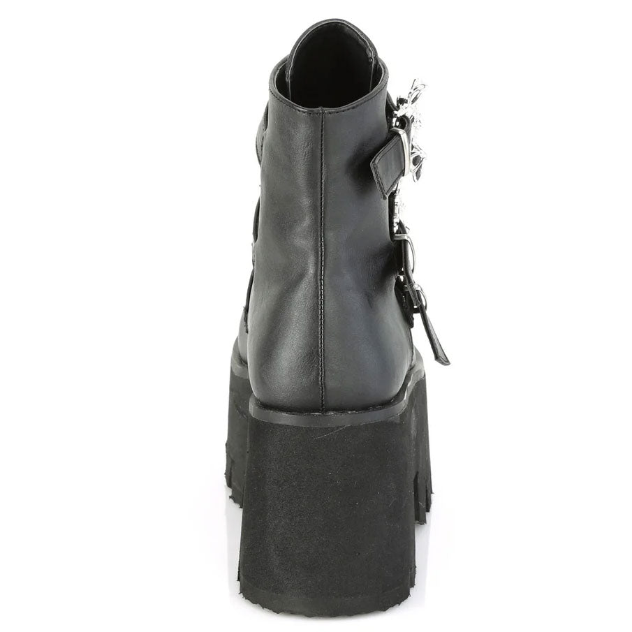 Ashes Cut-Out Platform Ankle Boots