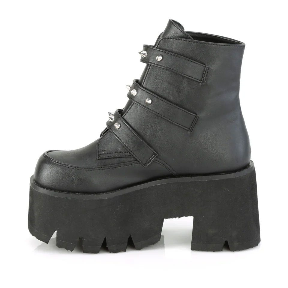 Ashes Cut-Out Platform Ankle Boots