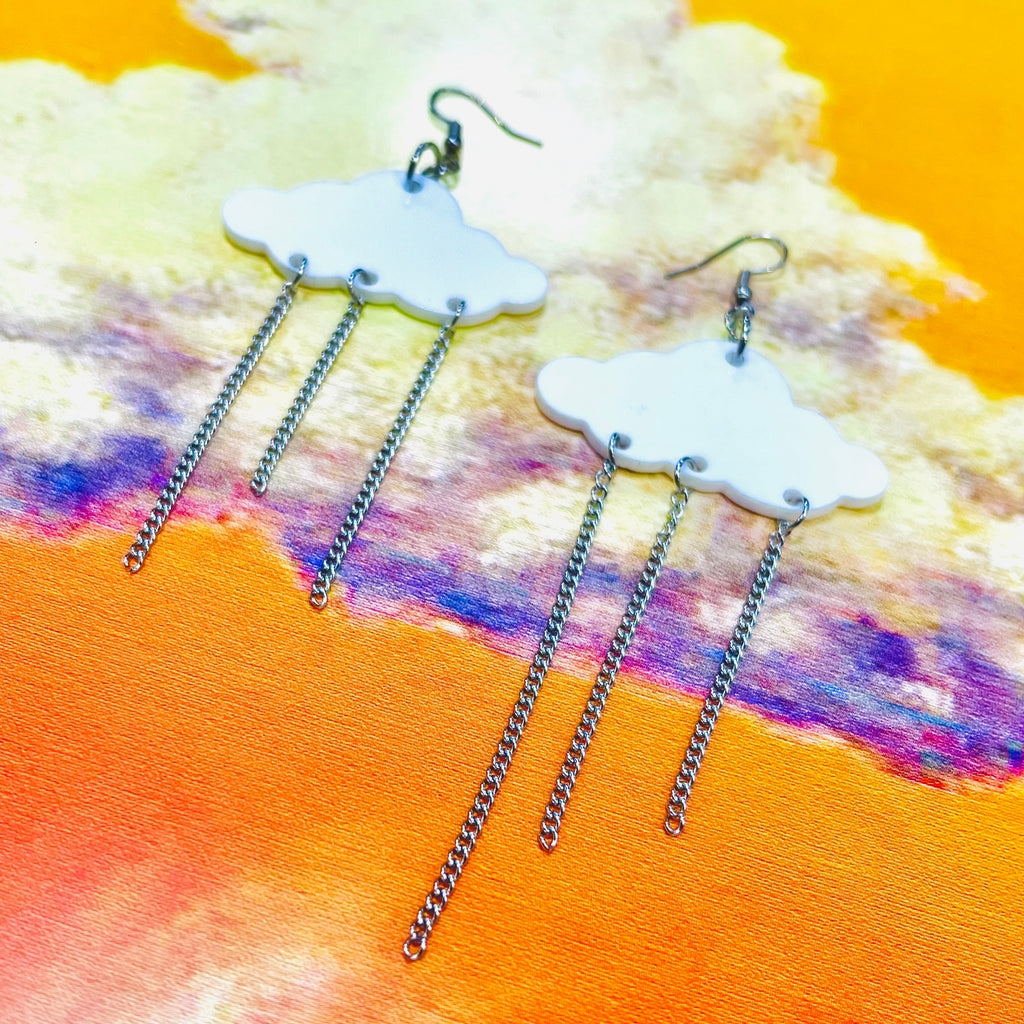 Gloomy Rain Cloud Earrings