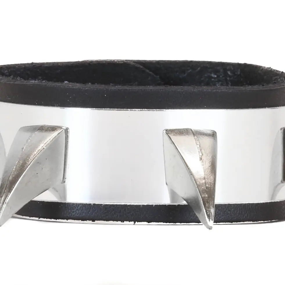 Metal Plate and Claw Spike Bracelet