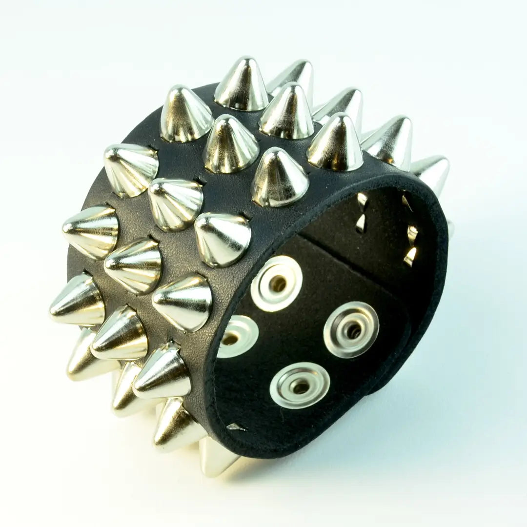 Three Row UK77 Conehead Bracelet, angled view
