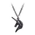 Alchemy Noir Unicorn Pewter Pendant Necklace