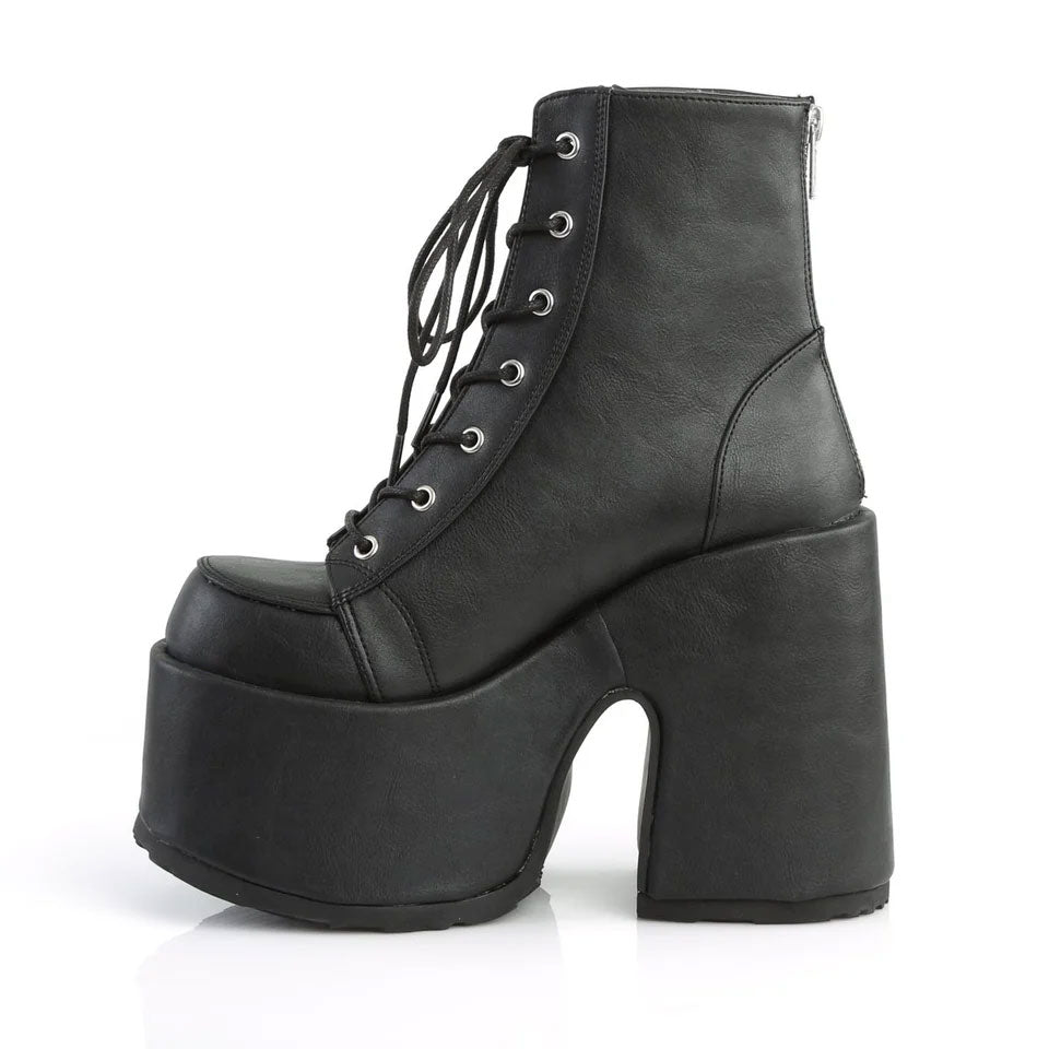 Camel Chunky Platform Ankle Boots
