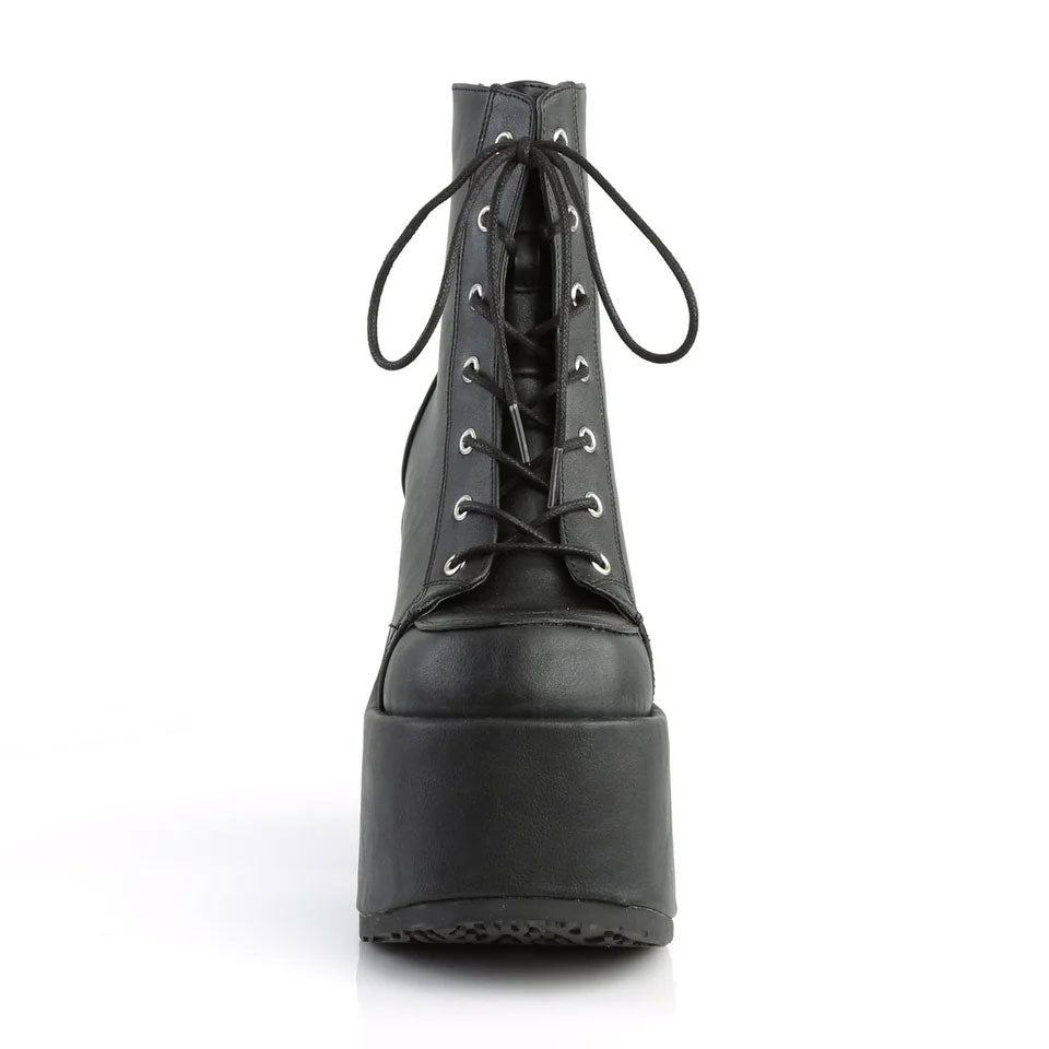 Camel Chunky Platform Ankle Boots