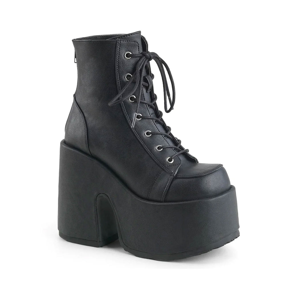 Camel Chunky Platform Ankle Boots
