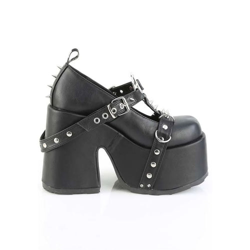 Camel Pentagram T-Strap Platform Mary Janes