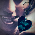 Bite Me Mirror Heart Keyring
