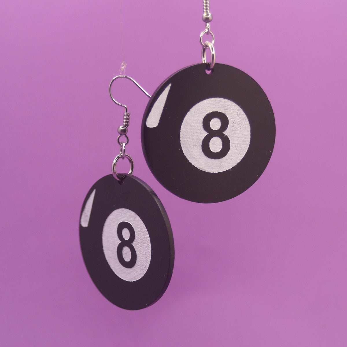 Behind The 8 Ball Earrings