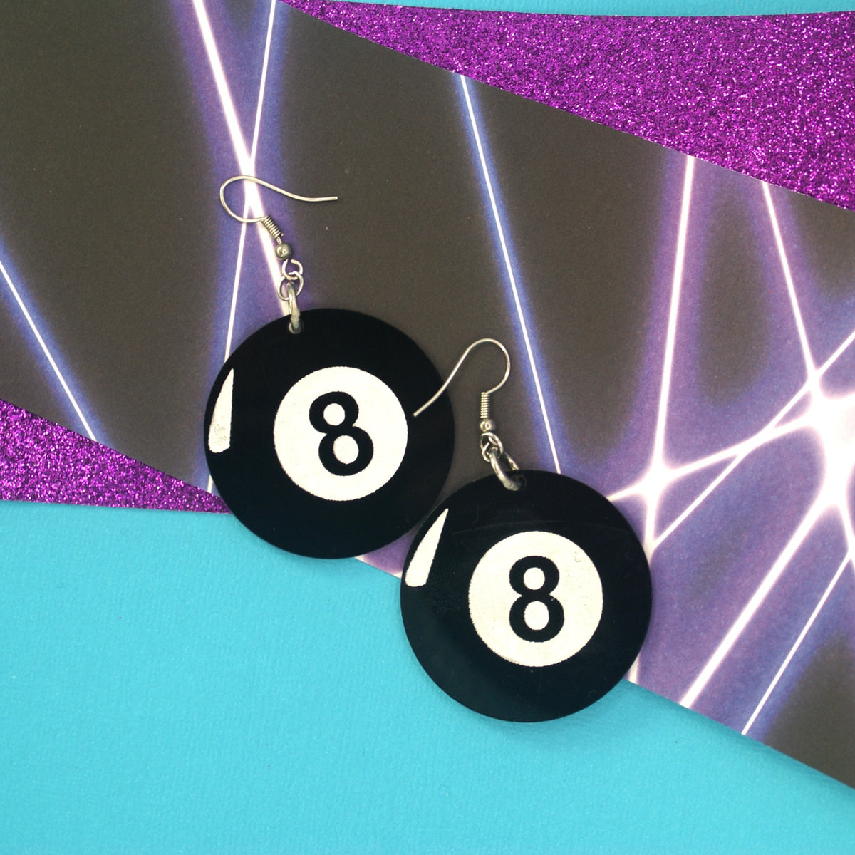 Behind The 8 Ball Earrings