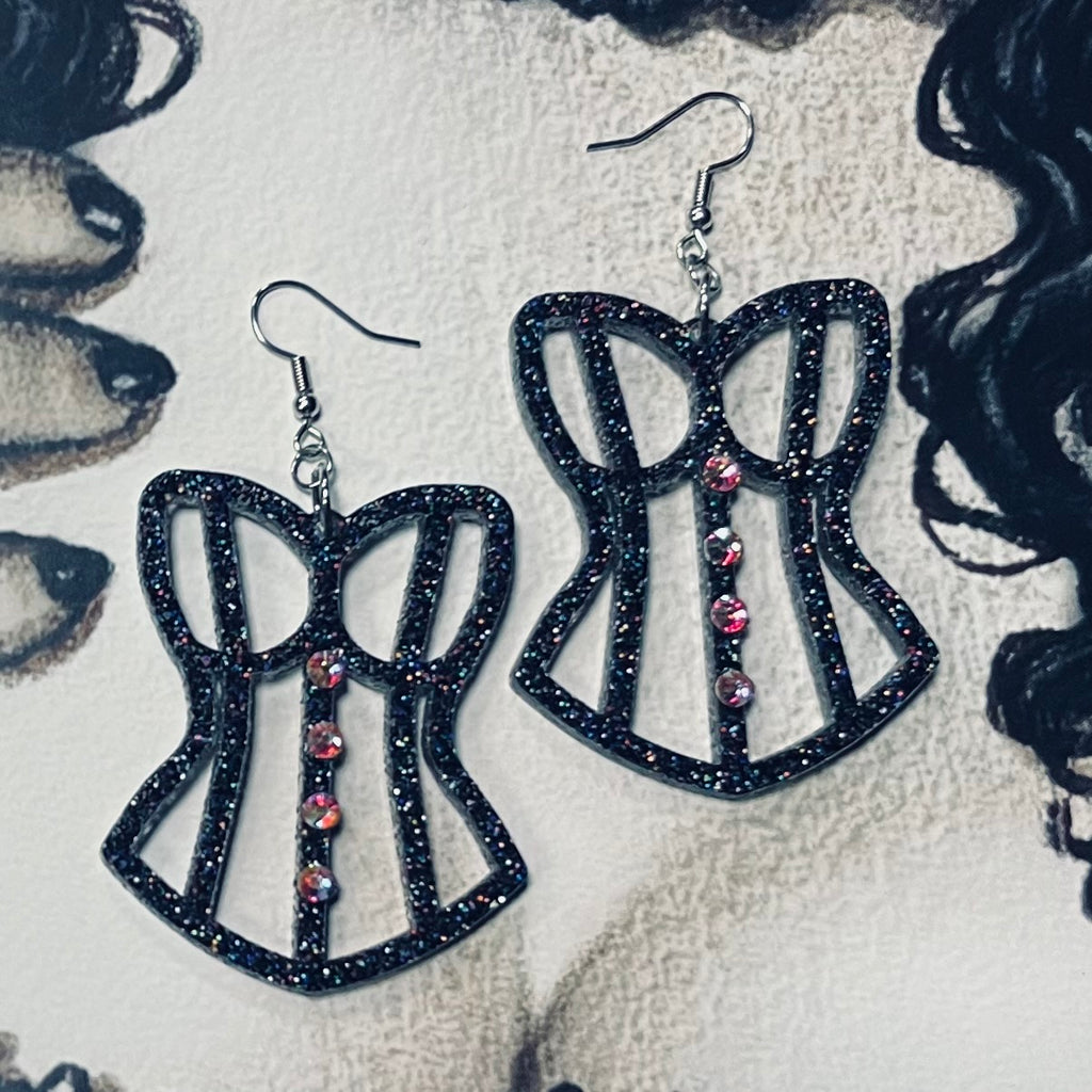 Laced In Corset Earrings