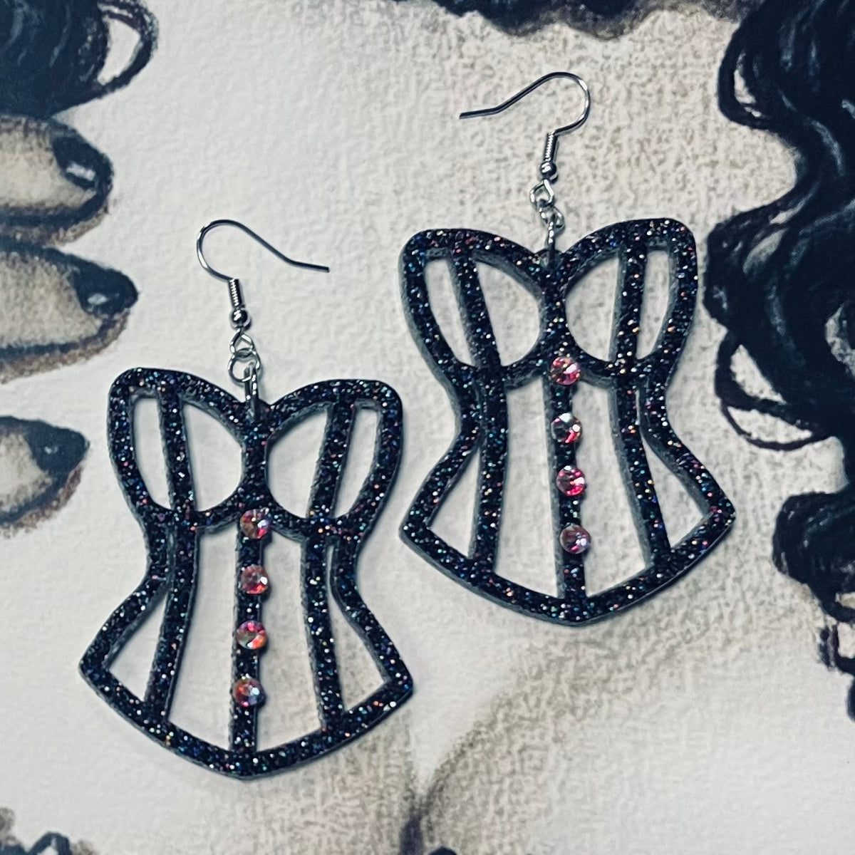 Laced In Corset Earrings
