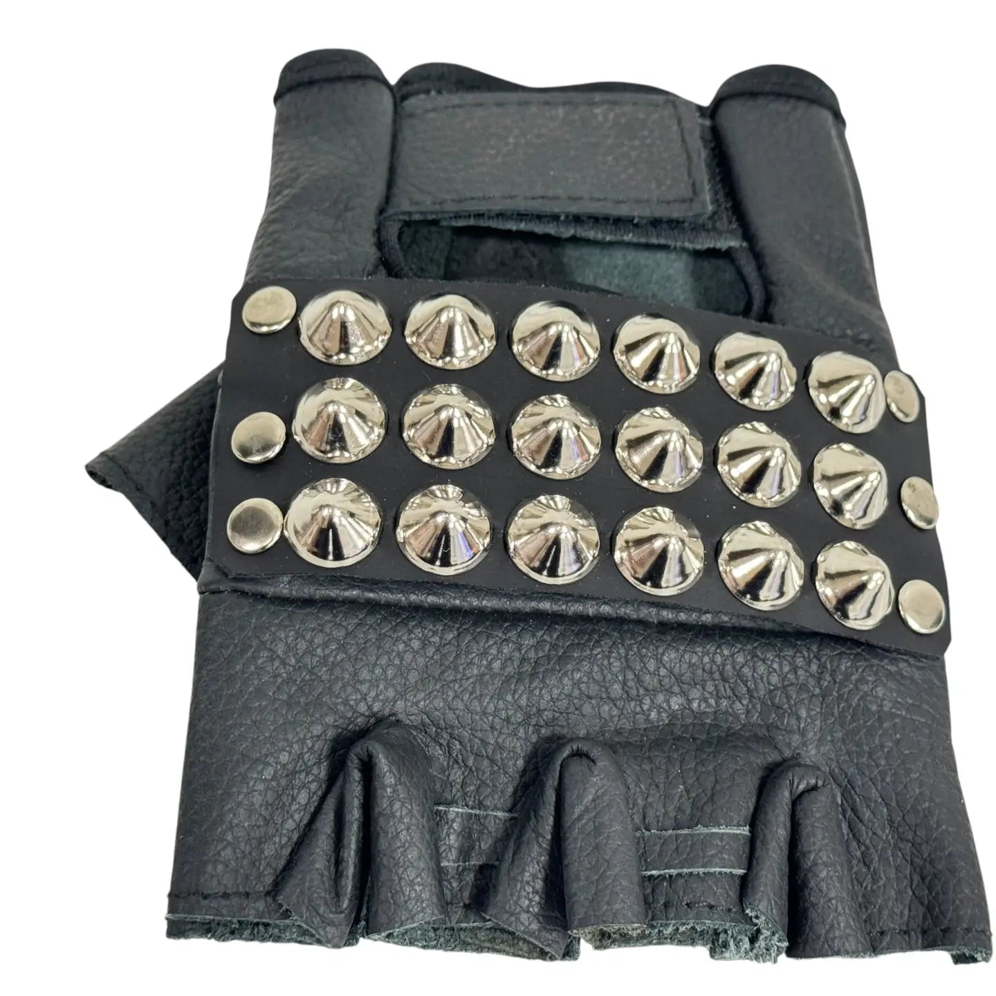 Conical Studded Fingerless Gloves, view 6
