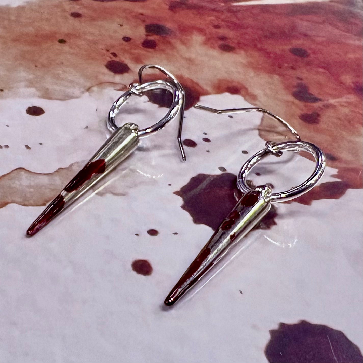 Bloody Spikes Earrings
