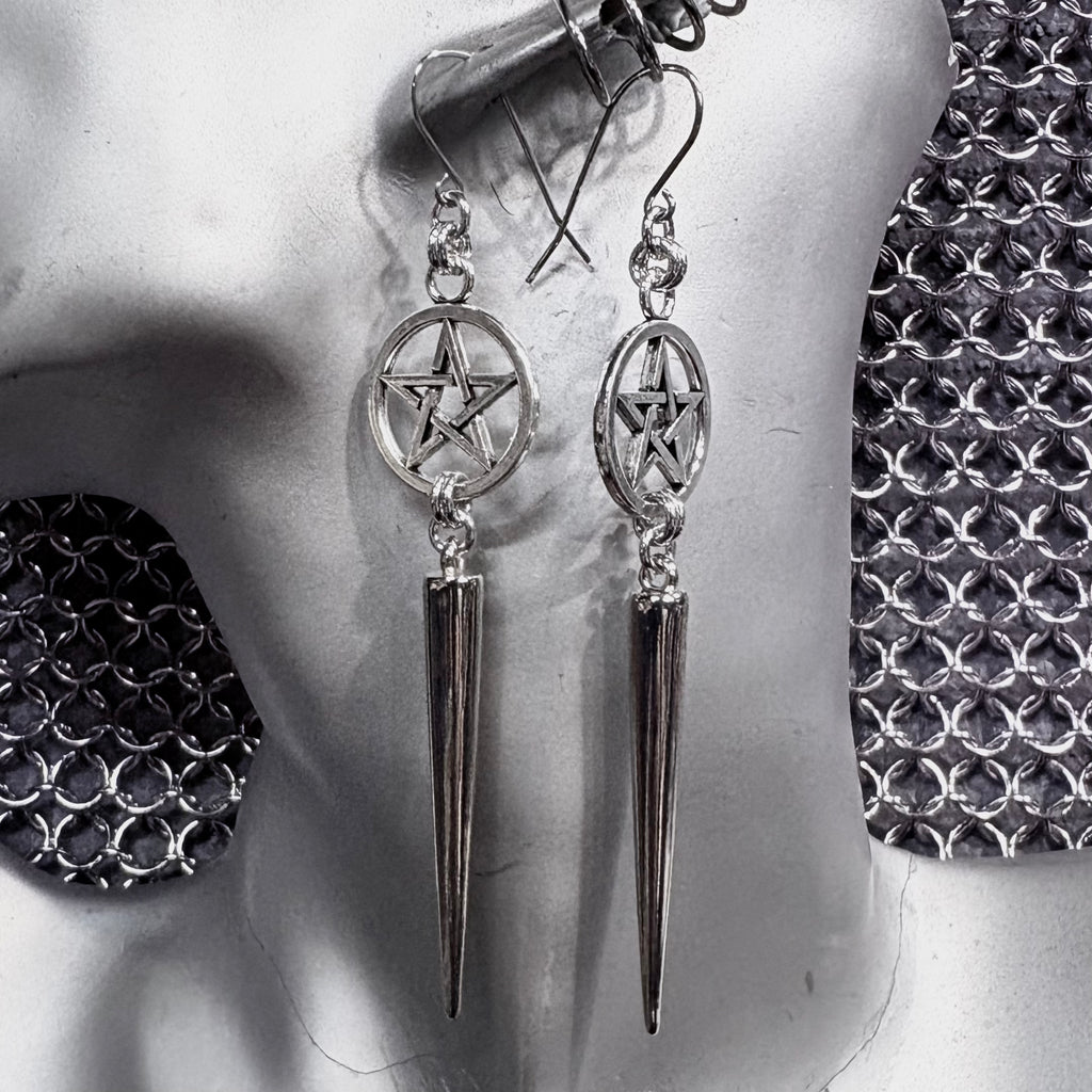 Lights Casting Pentacle Earrings