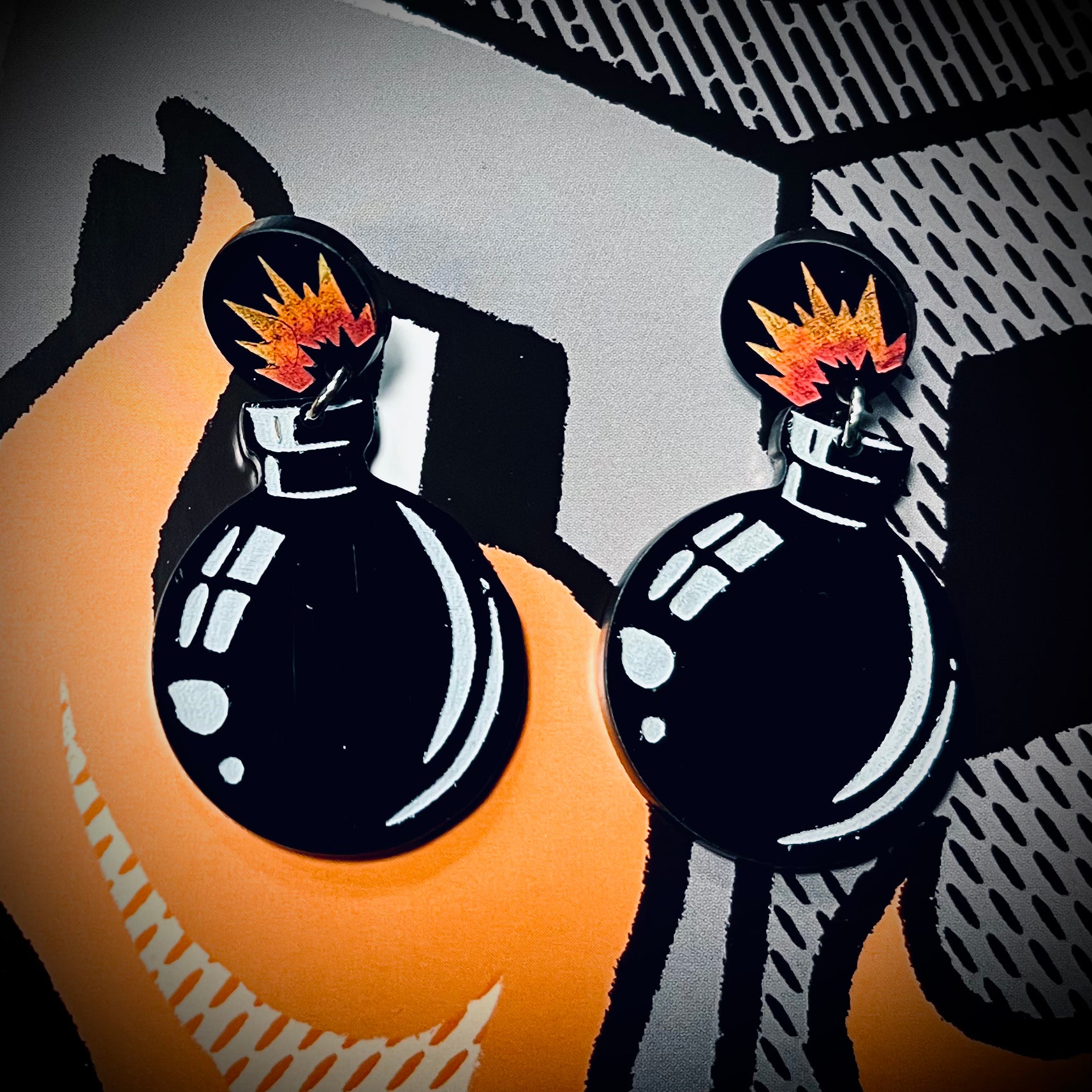 Short Fuse Bomb Earrings