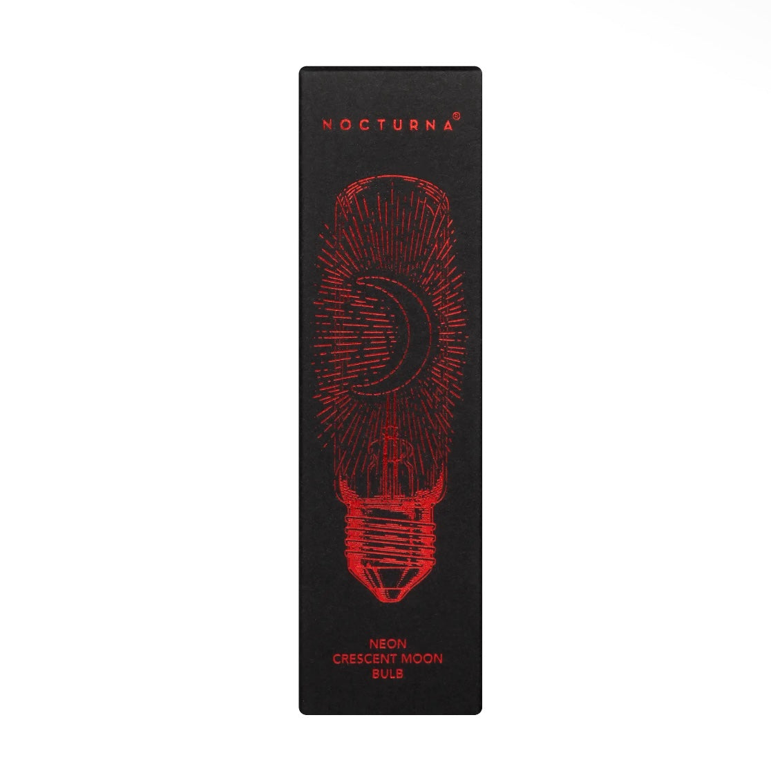Blood Moon Neon Bulb, red tube light bulb with crescent moon design, view 4