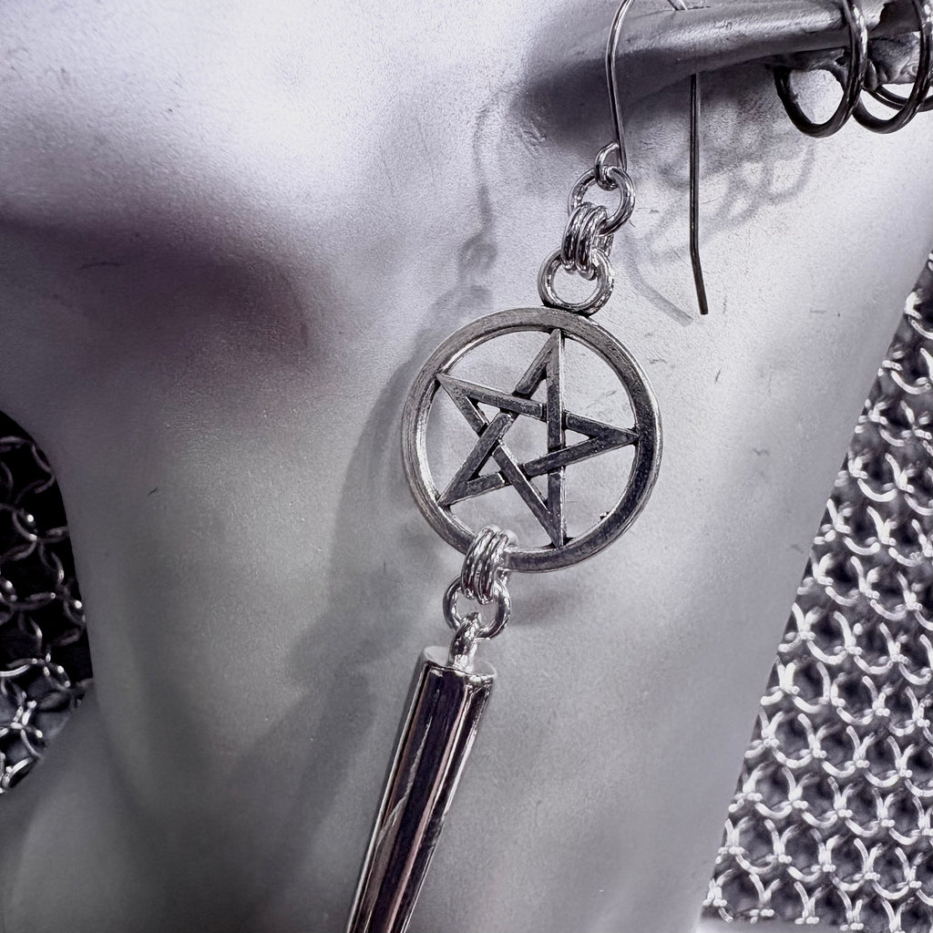 Lights Casting Pentacle Earrings