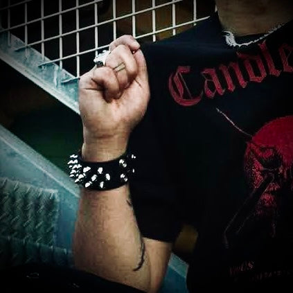 Killer Trio Spike Leather Cuff