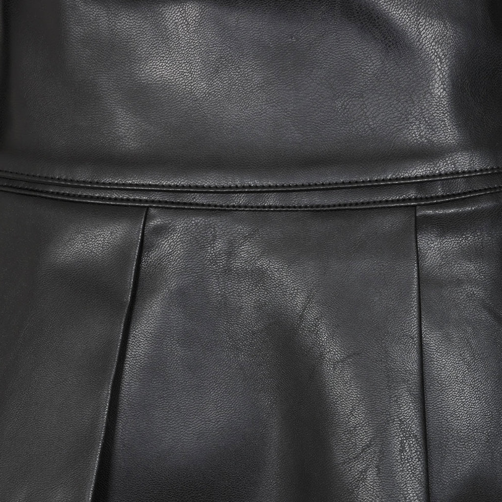 Night Chapel Faux Leather Skirt