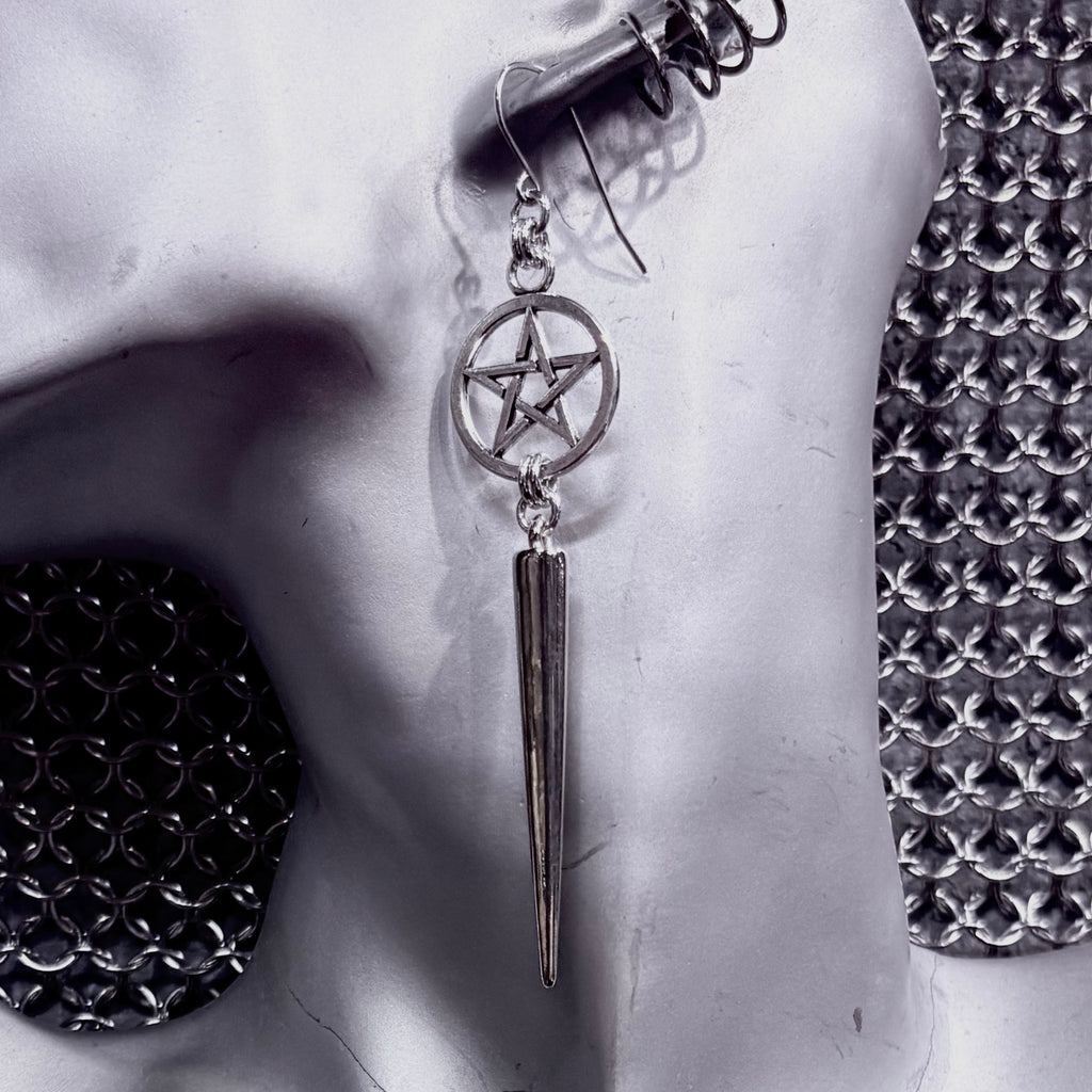 Lights Casting Pentacle Earrings