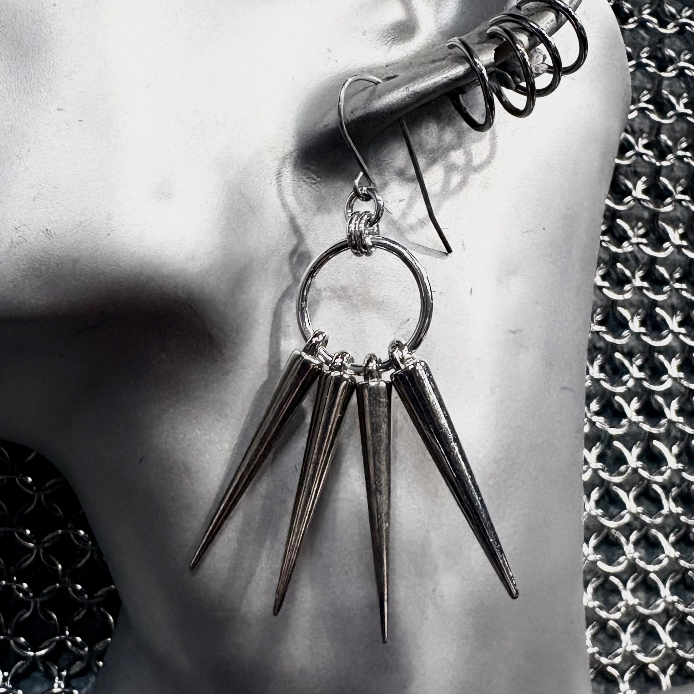 Swamp witch earrings quad spike