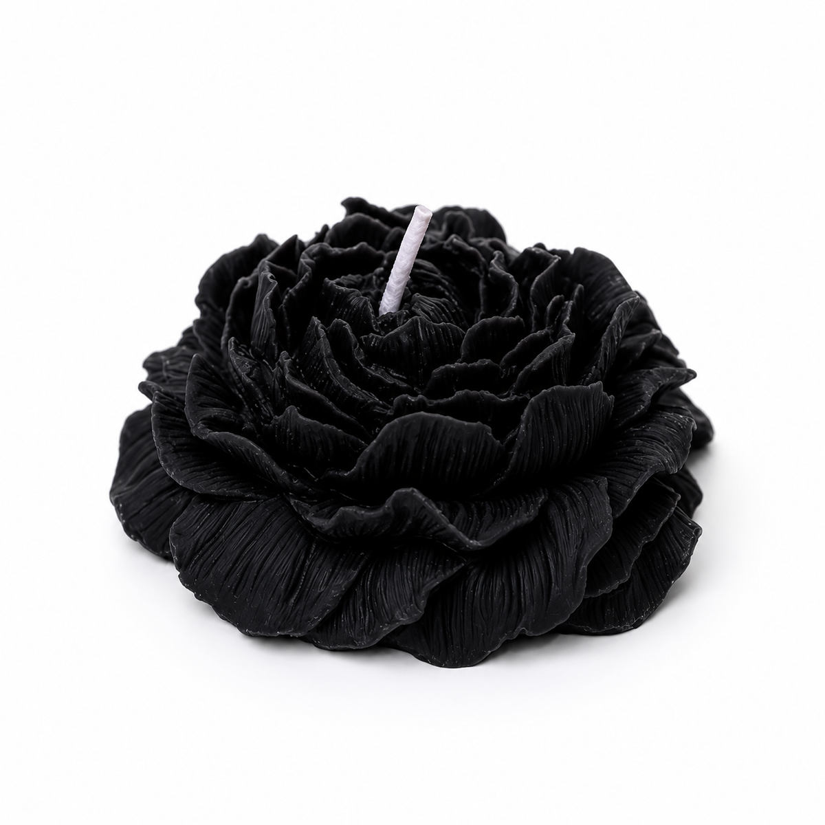 Funeral Bloom Rose Candle, Black, candle