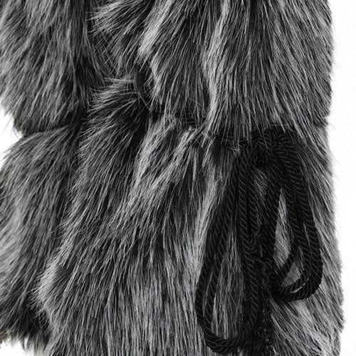 Grey Ghoul Furry Leg Warmers