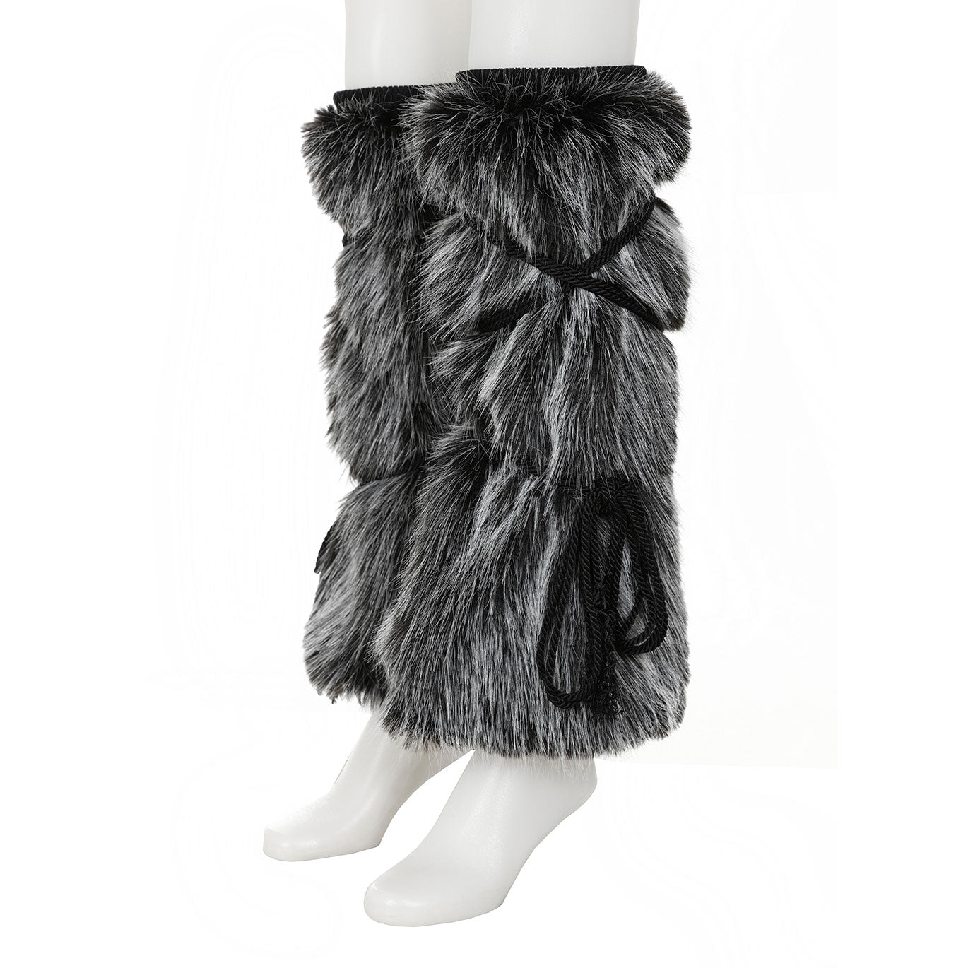 Grey Ghoul Furry Leg Warmers