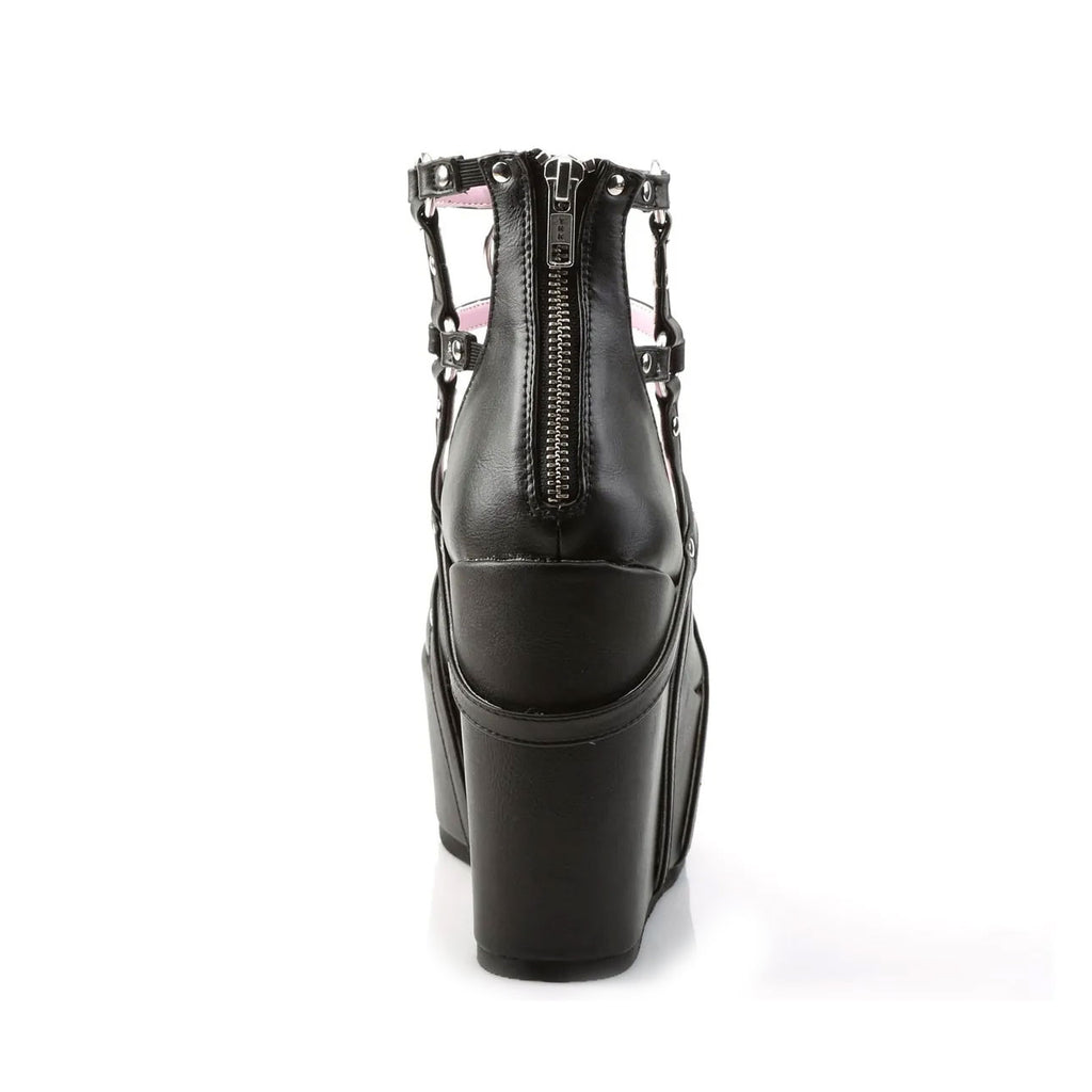 Poison Caged Wedge Platform Boots