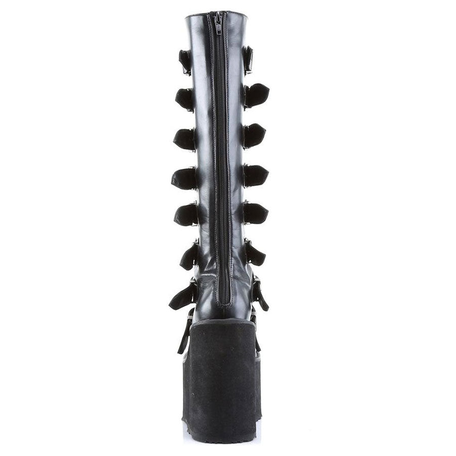Swing Matte Cyber Metal Plate Knee Boots