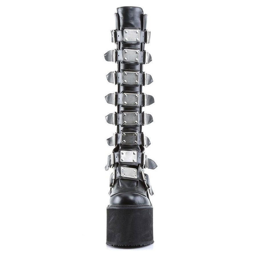 Swing Matte Cyber Metal Plate Knee Boots
