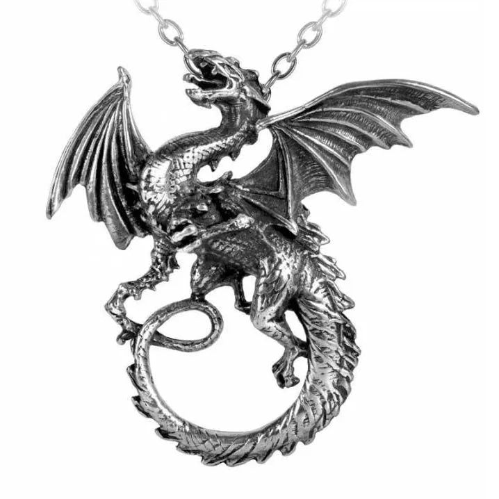 Alchemy Whitby Wyrm Dragon Pendant Necklace