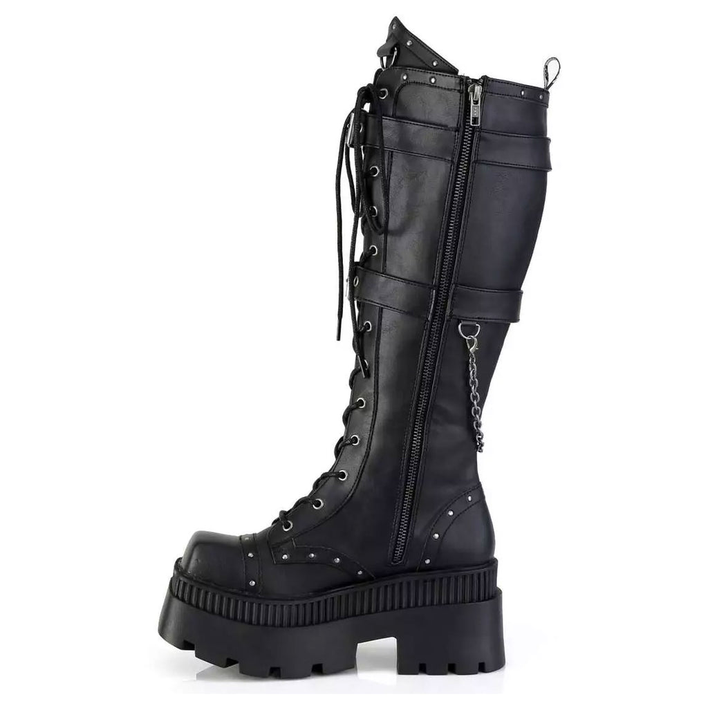 Wrath Square-Toe Platform Knee Boots