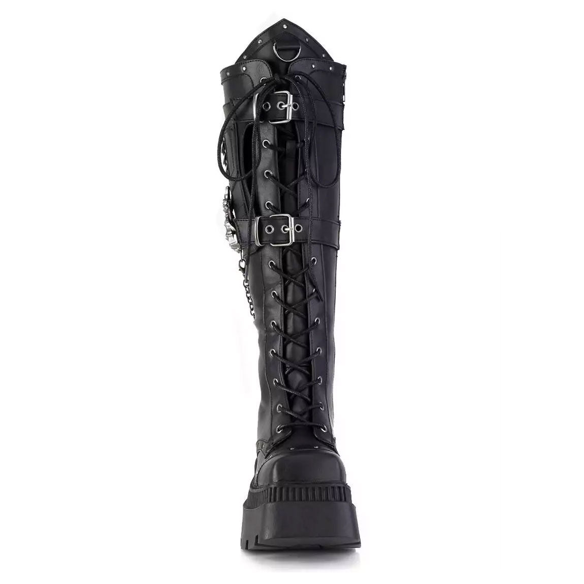 Wrath Square-Toe Platform Knee Boots