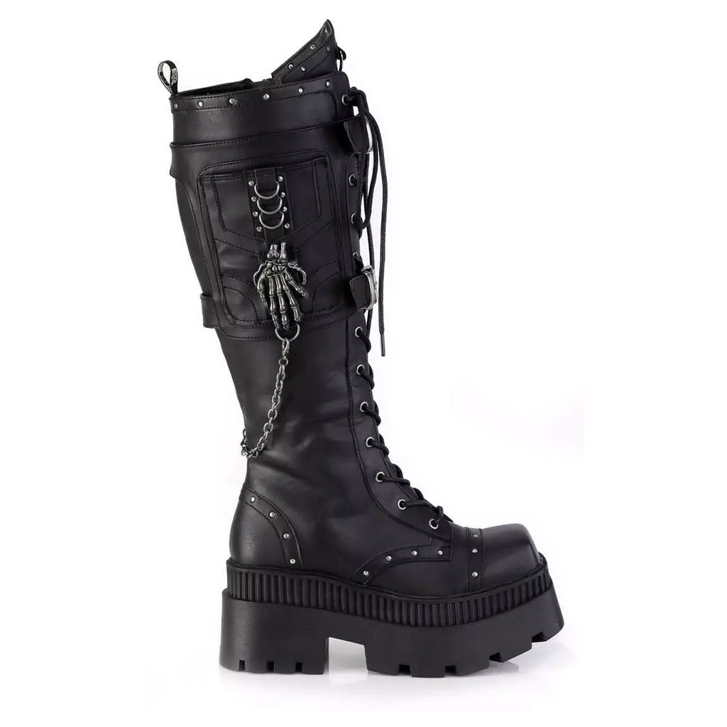 Wrath Square-Toe Platform Knee Boots