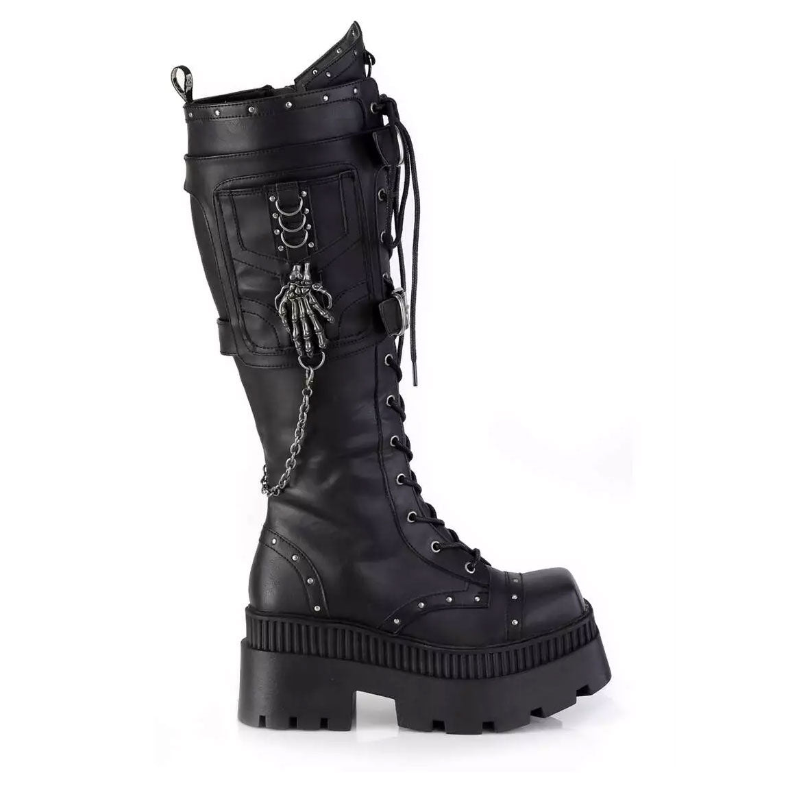 Wrath Square-Toe Platform Knee Boots