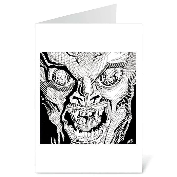 Abstraxions - Face Of A Predator Blank Card
