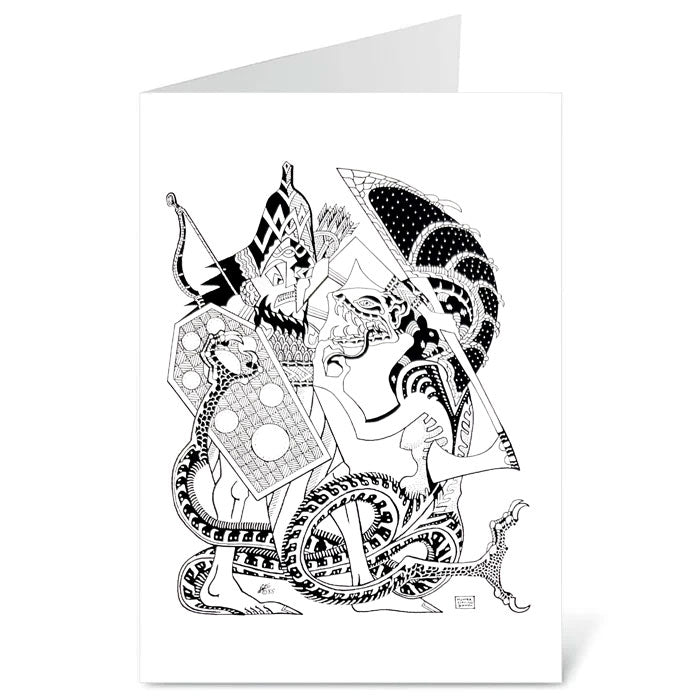 Abstraxions - Hunter Slaying Demon Blank Card