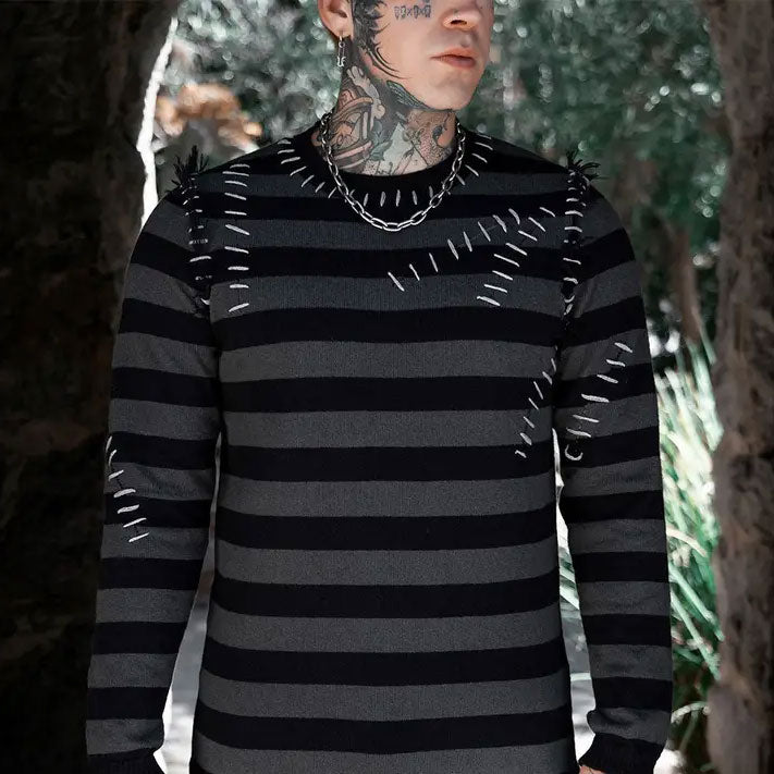 Autopsy Stitch Striped Sweater